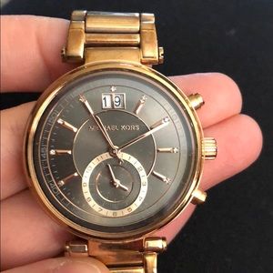 Michael Kore rose gold watch